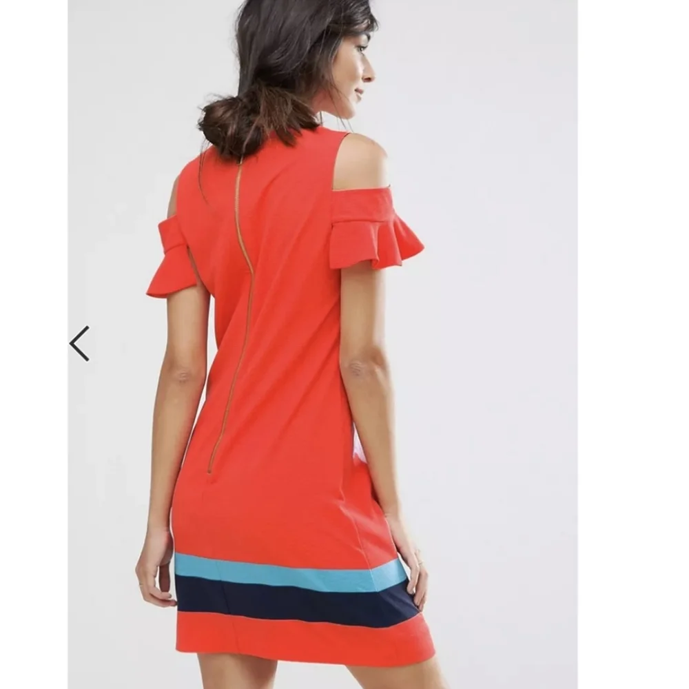 Ted Baker Red Floral Cold Shoulder Mini Dress